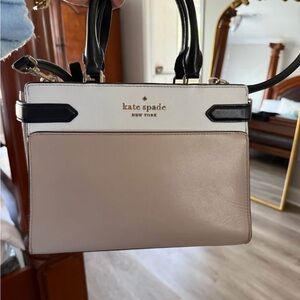 kate spade Cream and Black Satchel